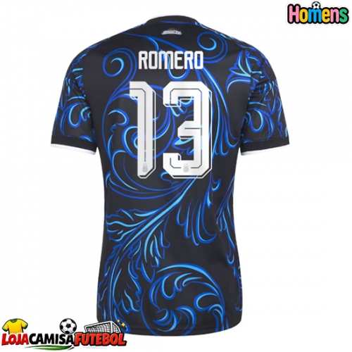 Camisa de Futebol Argentina Cristian Romero #13 Equipamento Secundário Mundo 2026 Manga Curta